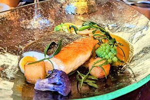 Salmon dish at The Bonham